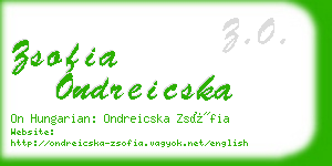 zsofia ondreicska business card